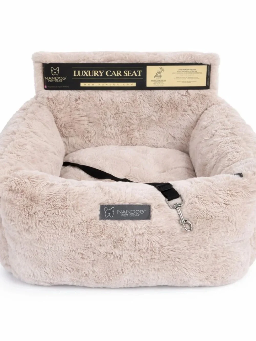 Nandog Pet Gear Small Cloud in Beige - Limited Edition, Dog Car Seat Bed, NWT
